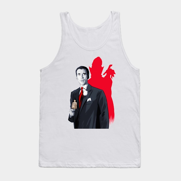 Christopher Lee - An illustration by Paul Cemmick Tank Top by PLAYDIGITAL2020